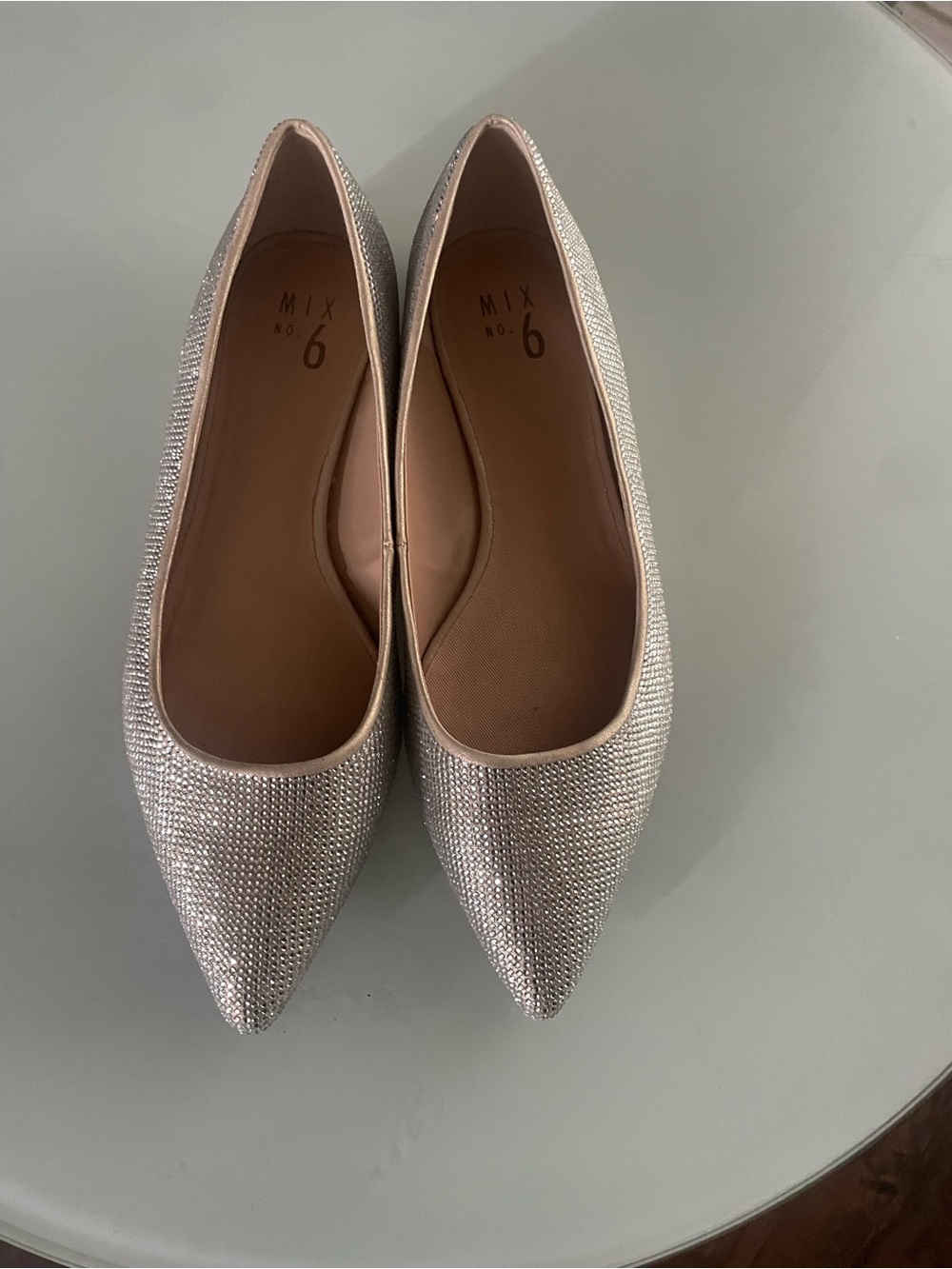 Mix No. 6 Women's Sparkling Silver Pointed Flats